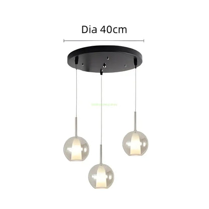 Modern chrome glass bubble pendant lights dining room chandelier