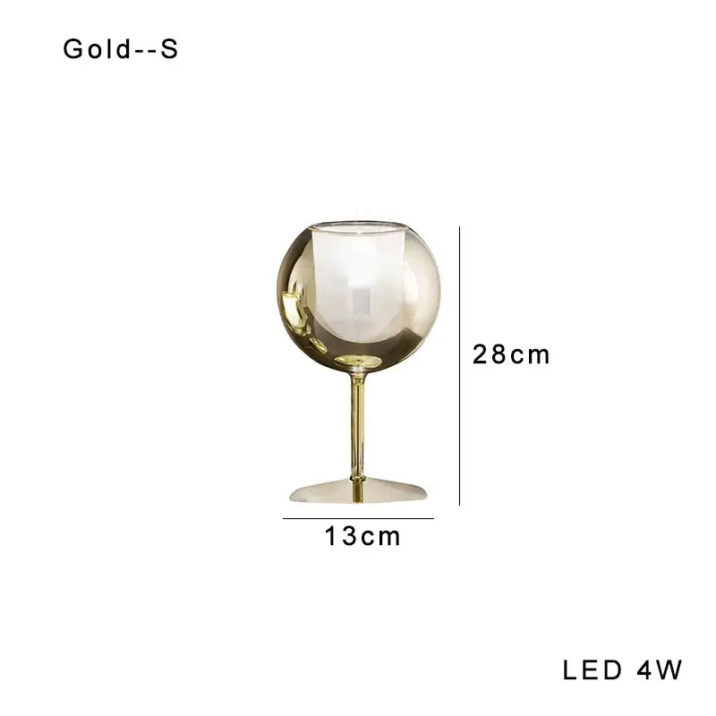 Modern chrome glass gold table lamp for living room luxury glow