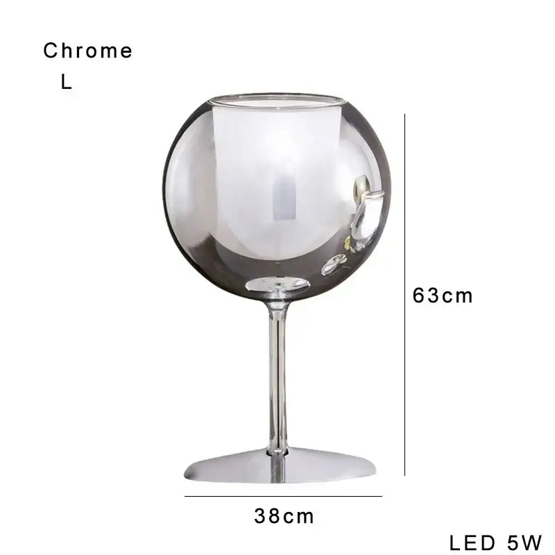 Modern chrome glass gold table lamp for living room luxury glow