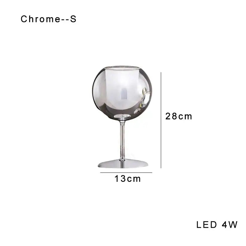 Modern chrome glass gold table lamp for living room luxury glow
