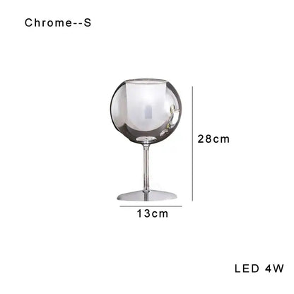 Modern chrome glass gold table lamp for living room luxury glow