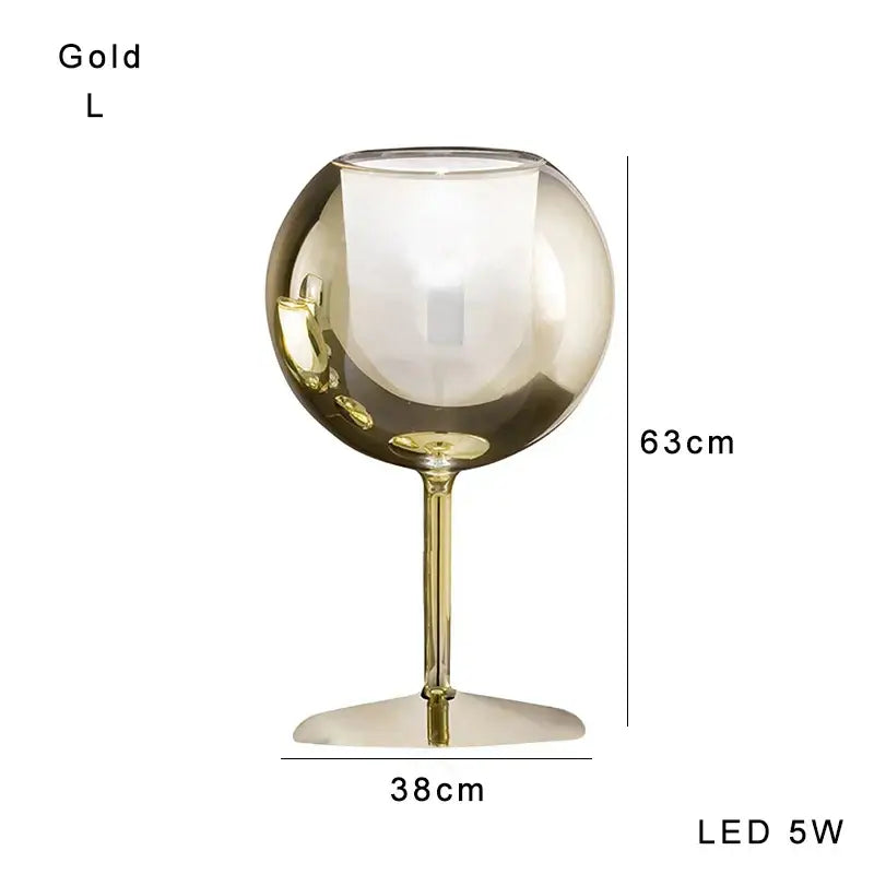 Modern chrome glass gold table lamp for living room luxury glow