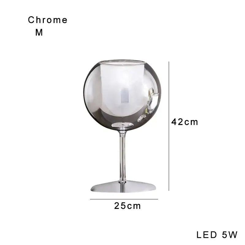 Modern chrome glass gold table lamp for living room luxury glow