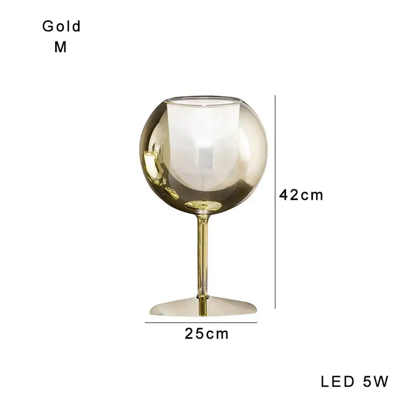 Modern chrome glass gold table lamp for living room luxury glow