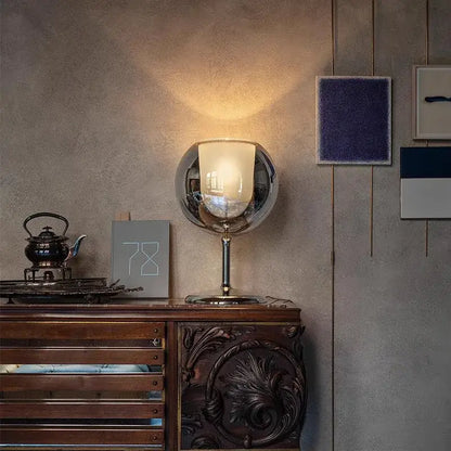Modern chrome glass gold table lamp for living room luxury glow