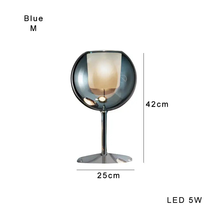 Modern chrome glass gold table lamp for living room luxury glow