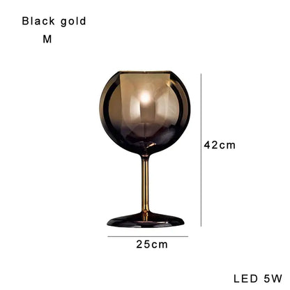 Modern chrome glass gold table lamp for living room luxury glow