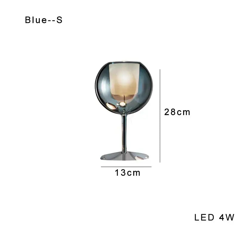 Modern chrome glass gold table lamp for living room luxury glow