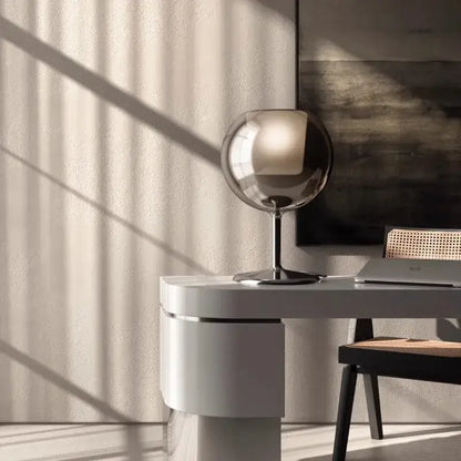 Modern chrome glass gold table lamp for living room luxury glow