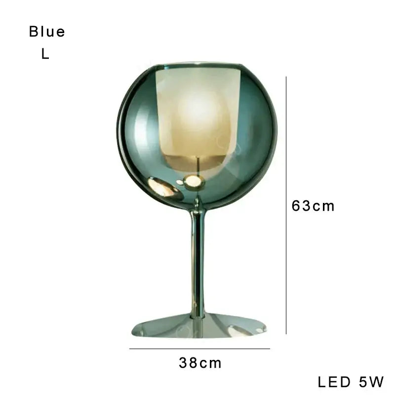 Modern chrome glass gold table lamp for living room luxury glow