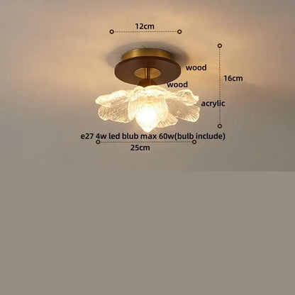 Modern chrome glass led ceiling light bedroom frosted ribbed lamp