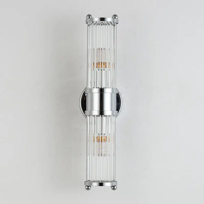 Modern chrome glass rod wall sconce – bathroom vanity lights
