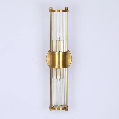 Modern chrome glass rod wall sconce – bathroom vanity lights