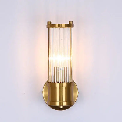 Modern chrome glass rod wall sconce – bathroom vanity lights