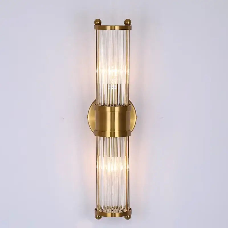Modern chrome glass rod wall sconce – bathroom vanity lights