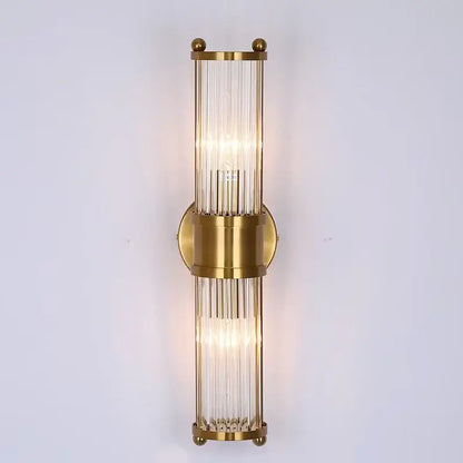Modern chrome glass rod wall sconce – bathroom vanity lights