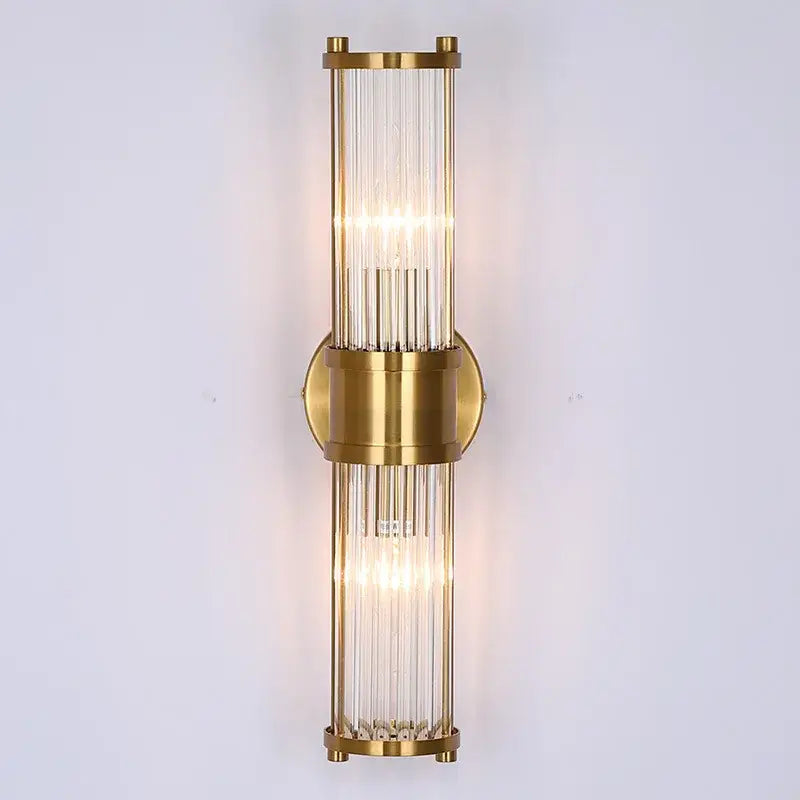 Modern chrome glass rod wall sconce – bathroom vanity lights