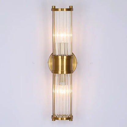 Modern chrome glass rod wall sconce – bathroom vanity lights