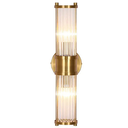 Modern chrome glass rod wall sconce – bathroom vanity lights