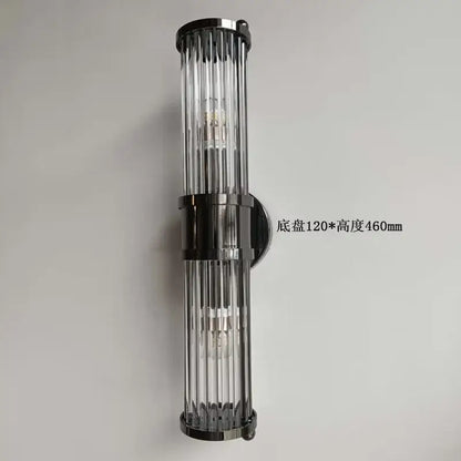 Modern chrome glass rod wall sconce – bathroom vanity lights
