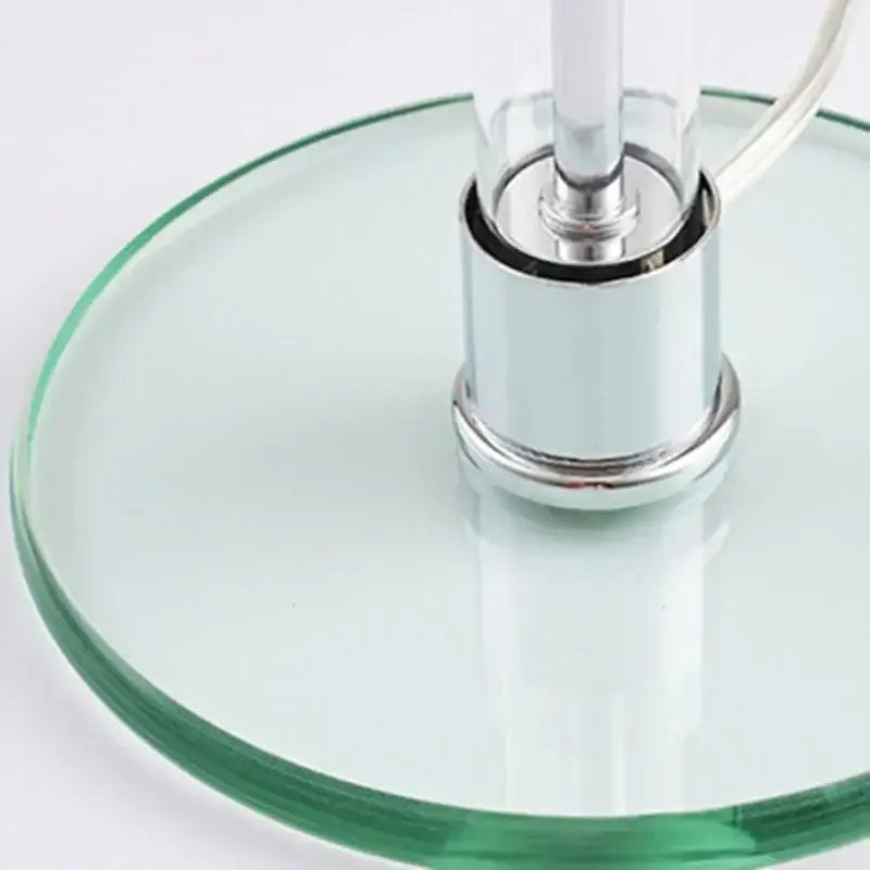Modern chrome glass table lamp bedroom frosted dome light