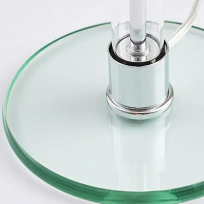 Modern chrome glass table lamp bedroom frosted dome light