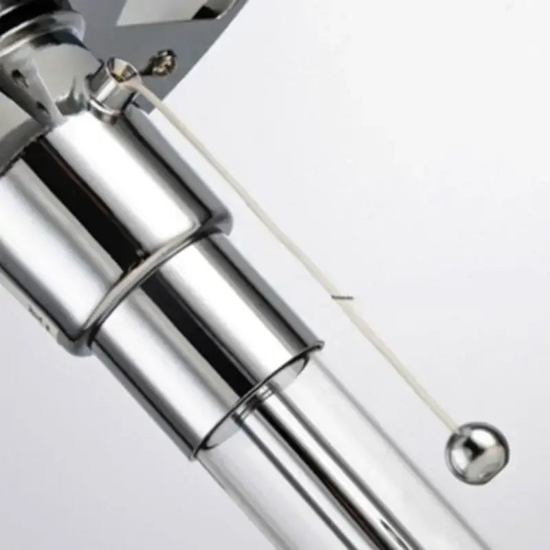 Modern chrome glass table lamp bedroom frosted dome light