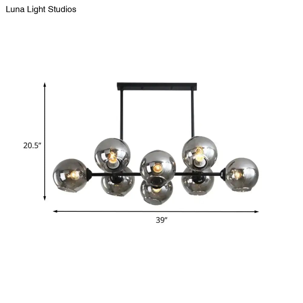 Modern chrome globe island lighting – kitchen hanging lamp