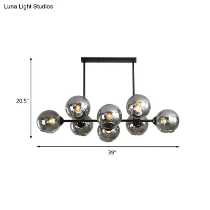 Modern chrome globe island lighting – kitchen hanging lamp