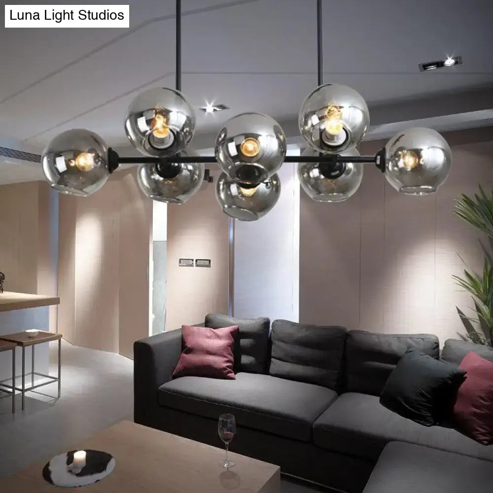 Modern chrome globe island lighting – kitchen hanging lamp