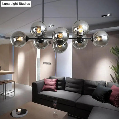 Modern chrome globe island lighting – kitchen hanging lamp