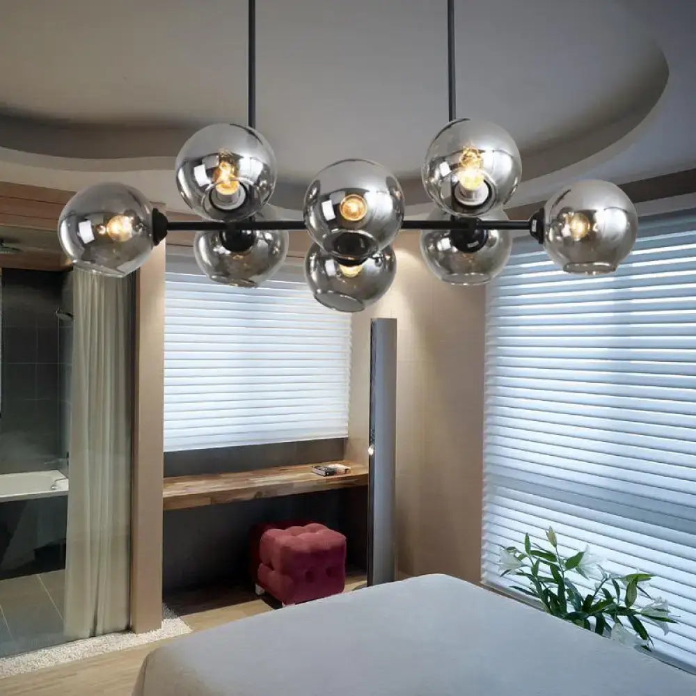 Modern chrome globe island lighting – kitchen hanging lamp