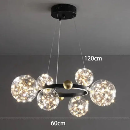 Modern chrome & gold crystal chandelier living room light