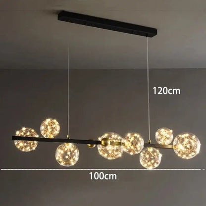 Modern chrome & gold crystal chandelier living room light