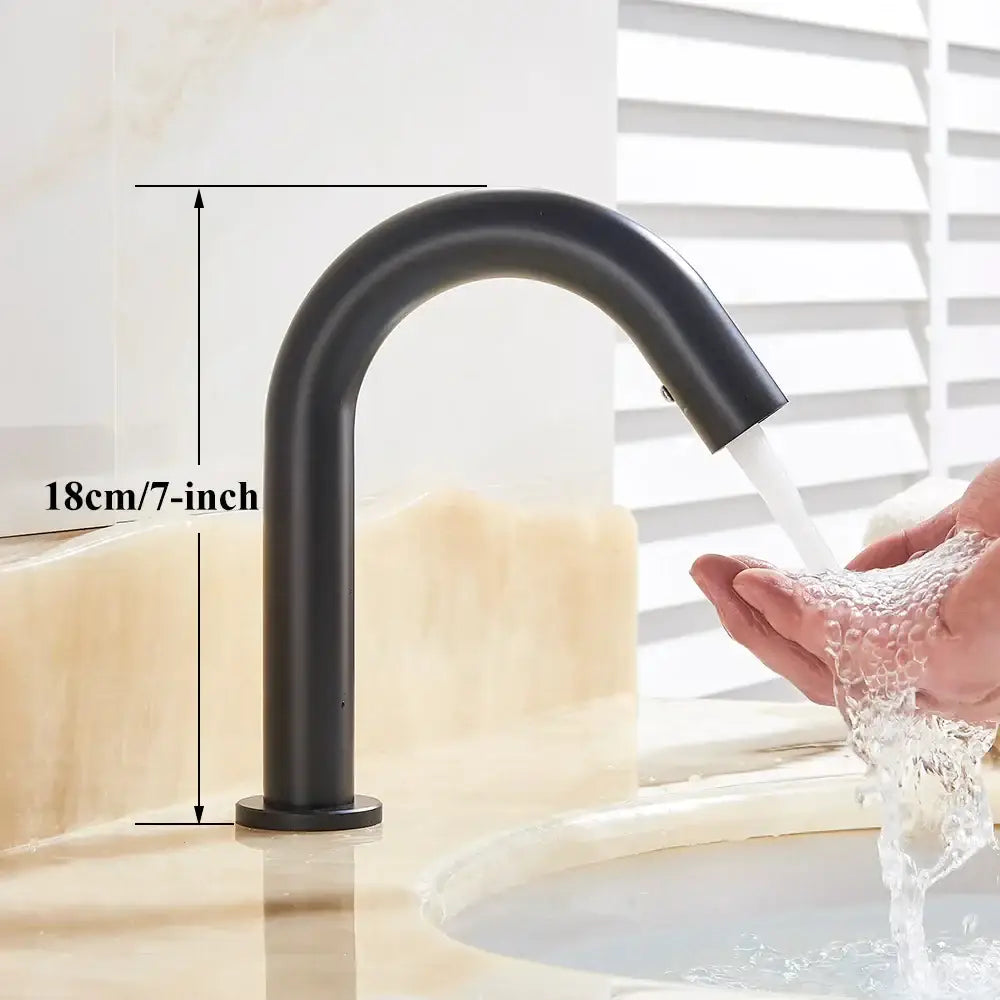 Modern chrome infrared sensor faucet – bathroom touchless basin mixer