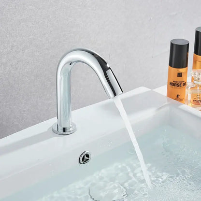 Modern chrome infrared sensor faucet – bathroom touchless basin mixer