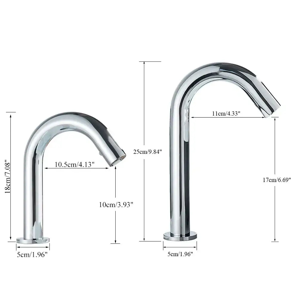 Modern chrome infrared sensor faucet – bathroom touchless basin mixer