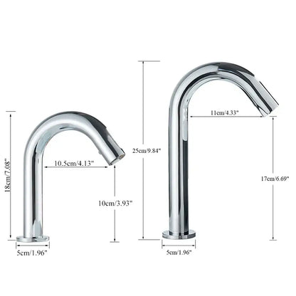 Modern chrome infrared sensor faucet – bathroom touchless basin mixer