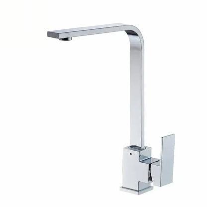 Modern chrome kitchen sink faucet with 360 swivel single handle