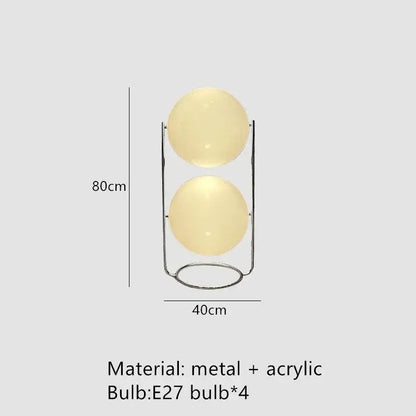 Modern chrome led floor lamp with white globe for living room