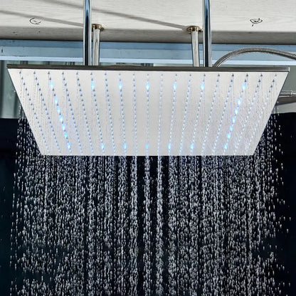 Modern chrome led rain shower head bathroom ceiling sprayer