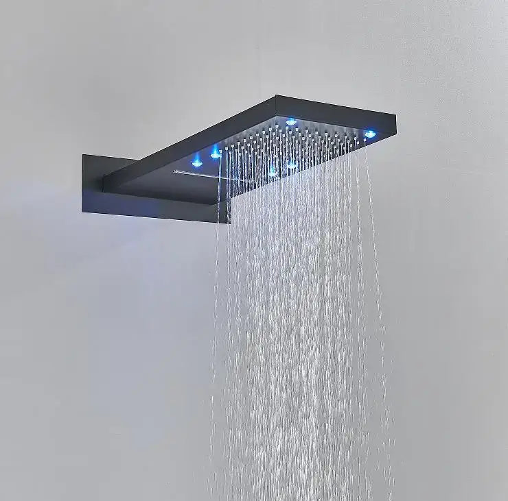 Modern chrome led rain shower head bathroom ceiling sprayer