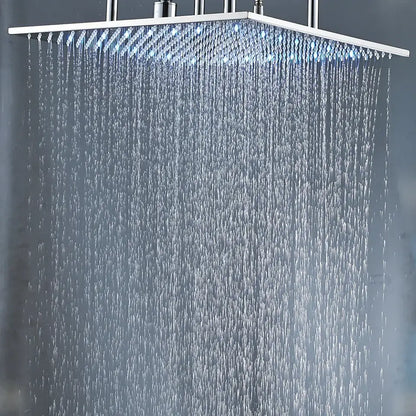 Modern chrome led rain shower head bathroom ceiling sprayer with arm