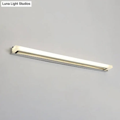 Modern chrome led sconce light bathroom acrylic fixture