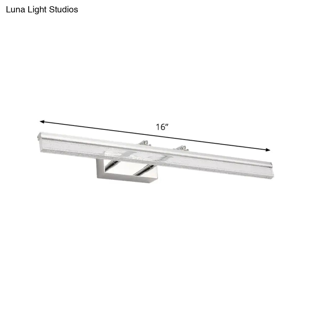 Modern chrome led vanity light linear shower room bath