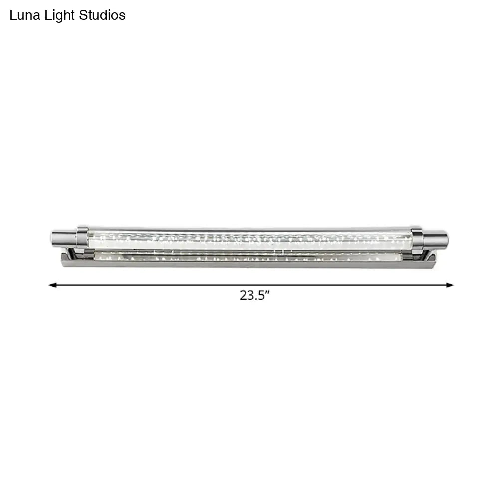DecorBites™ Modern Chrome LED Vanity Light with Adjustable Warm/White/Third Gear Settings for Bathroom - 19.5"/23.5" Width