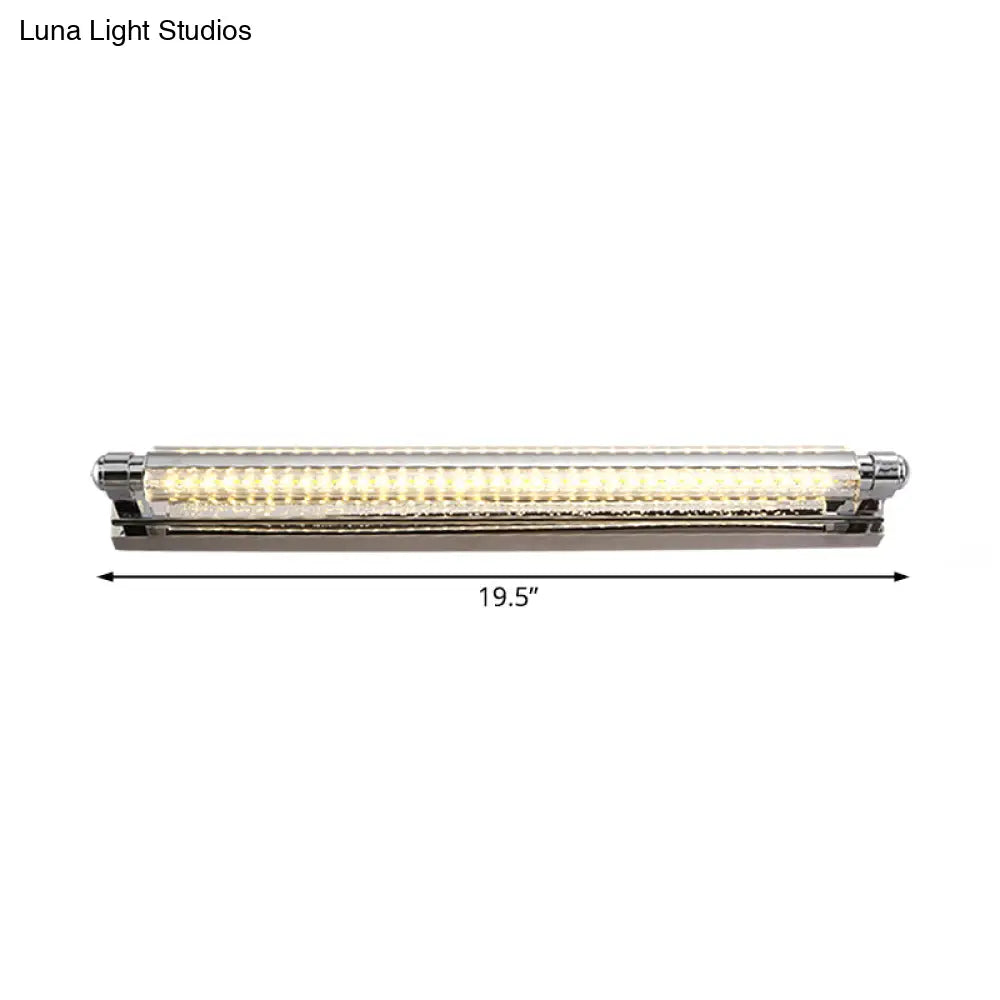 DecorBites™ Modern Chrome LED Vanity Light with Adjustable Warm/White/Third Gear Settings for Bathroom - 19.5"/23.5" Width