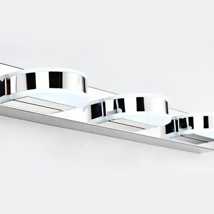 Modern chrome led vanity mirror light bathroom sconce chrome & white