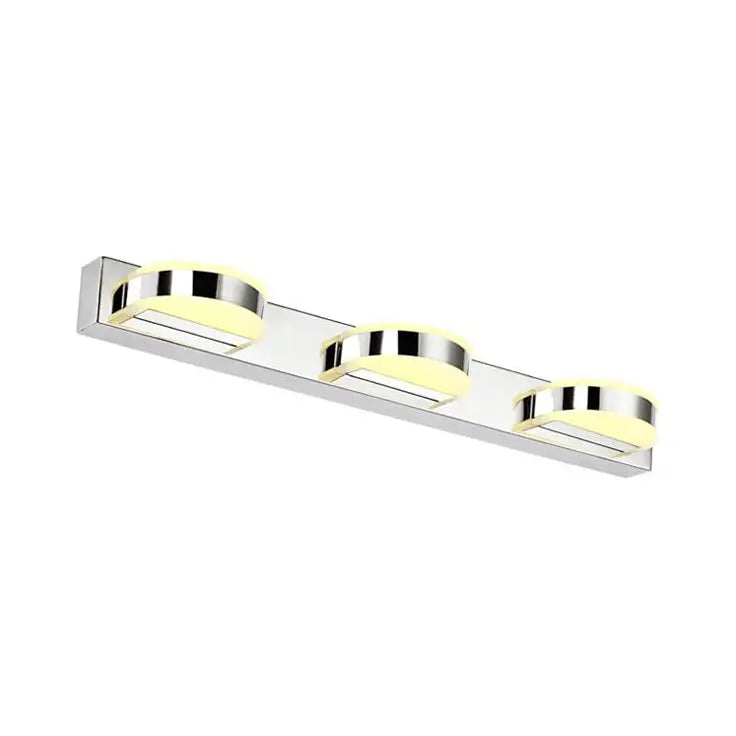 Modern chrome led vanity mirror light bathroom sconce chrome & white