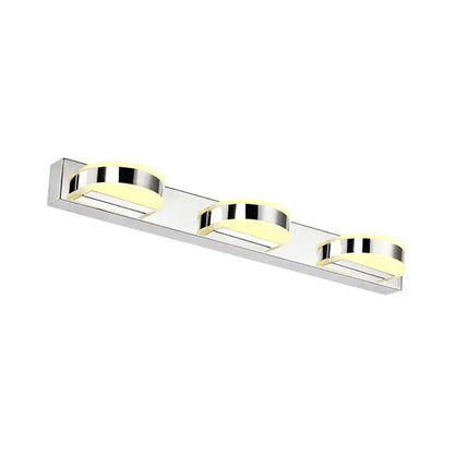 Modern chrome led vanity mirror light bathroom sconce chrome & white